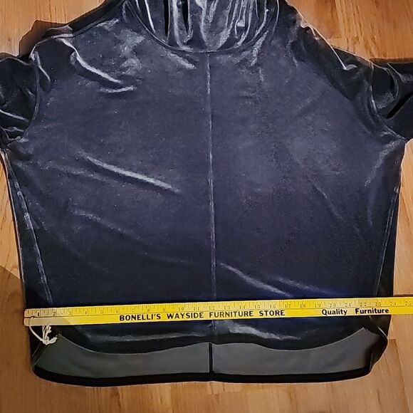 Prismsport cowlneck pullover velour sweater grey/black size large - Picture 8 of 12